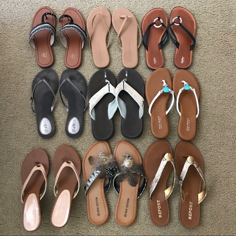 Flip flops size 8, 8 1/2, 9